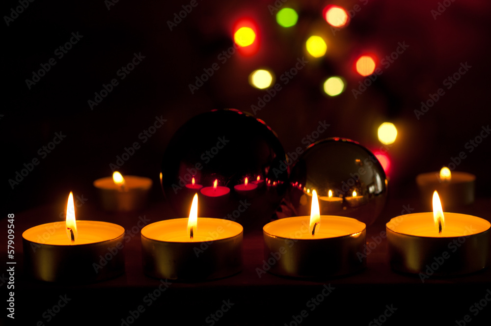 Adventlichter mit Bokeh Adventlichter mit Bokeh
