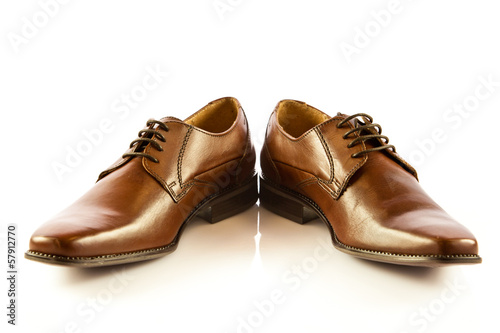  Classic man's shoes isolated on white background