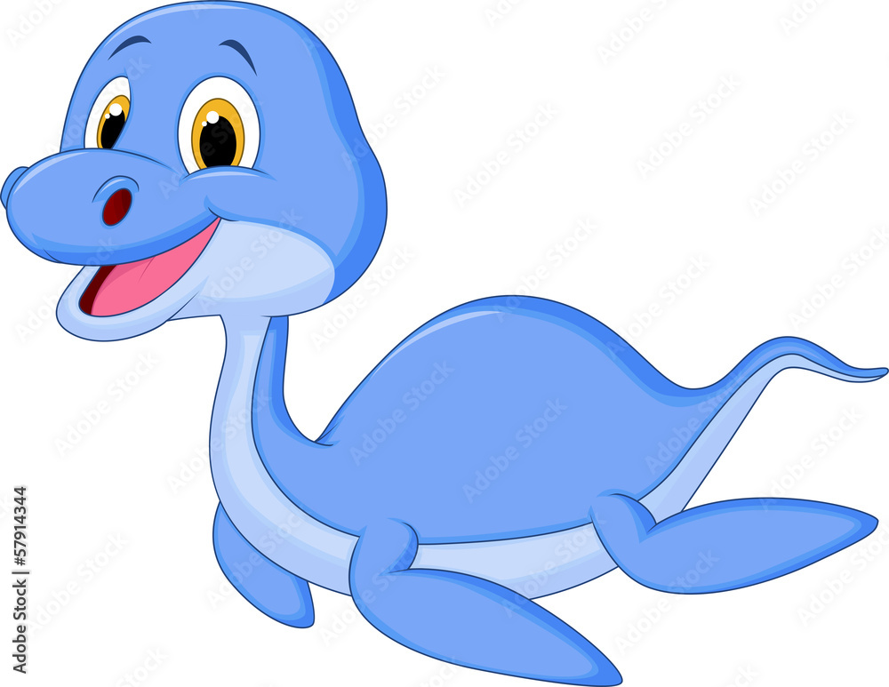 Cute dinosaur swimming Cute dinosaur swimming