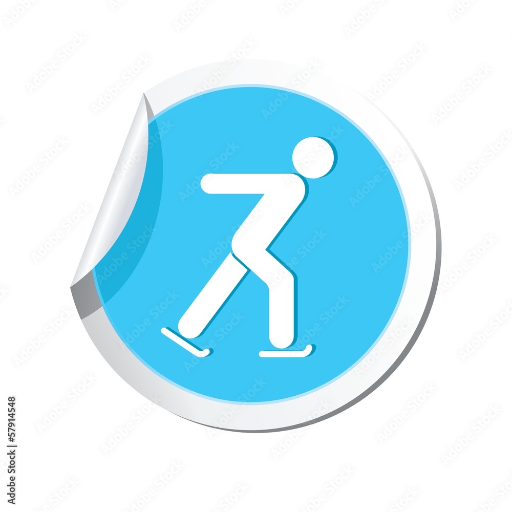 Ice skater symbol. Vector illustration Ice skater symbol. Vector illustration