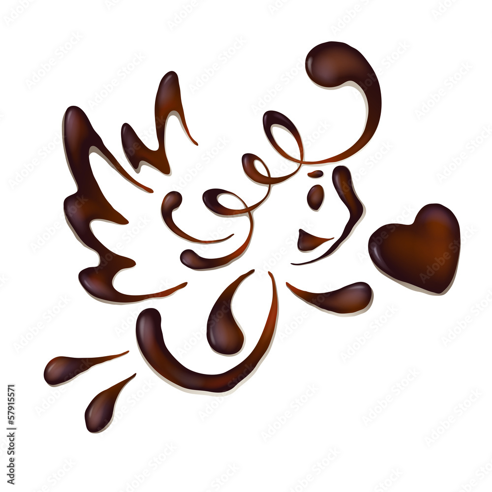 Obraz premium cute chocolate cupid