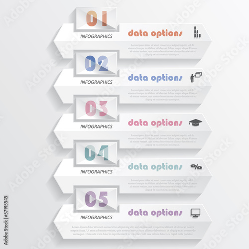 Modern infographics design with numbers. Vector illustration