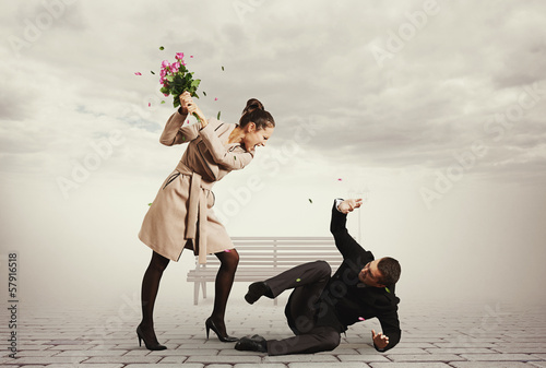 concept photo of quarrel