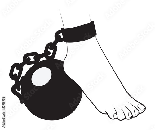 Foot ball and chain