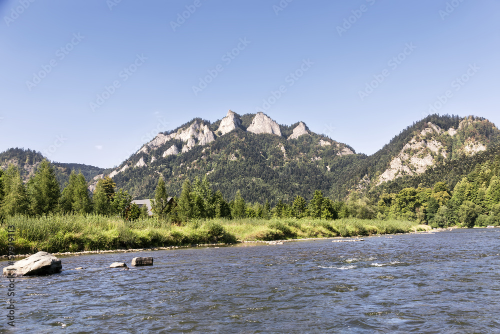 Sights of Poland - beautiful mountain river Dunajec. Sights of Poland - beautiful mountain river Dunajec.