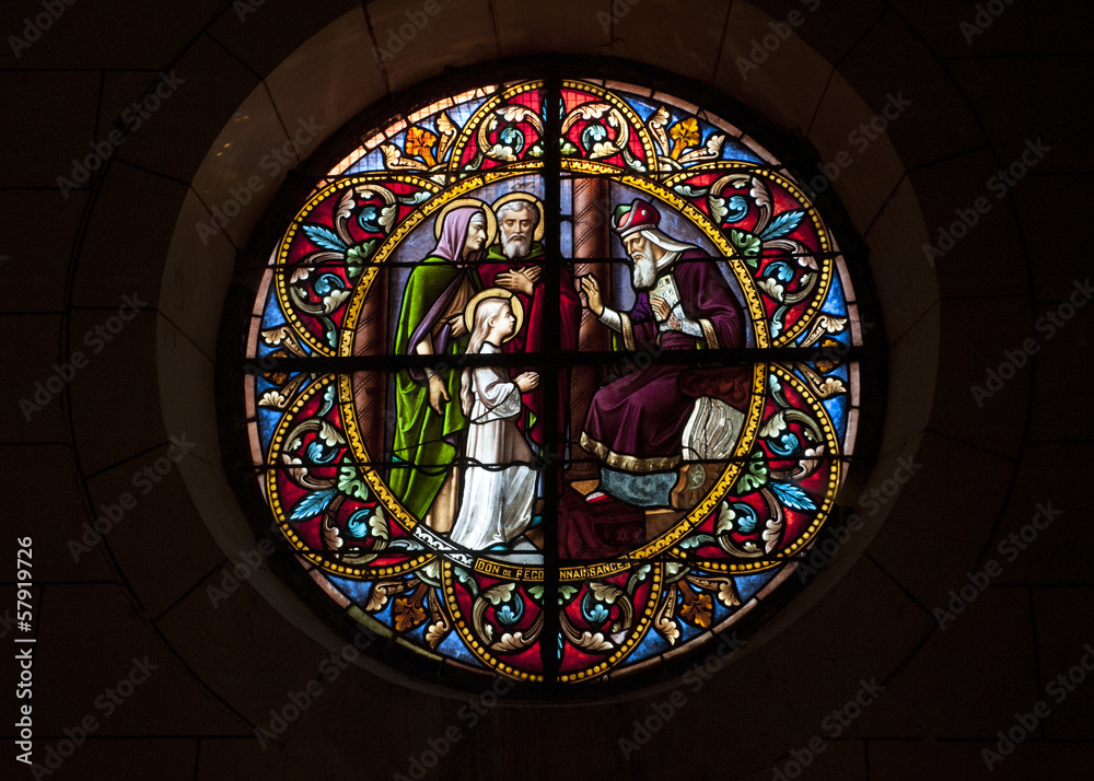 Tournon d'Agenai église vitrail Tournon d'Agenai église vitrail