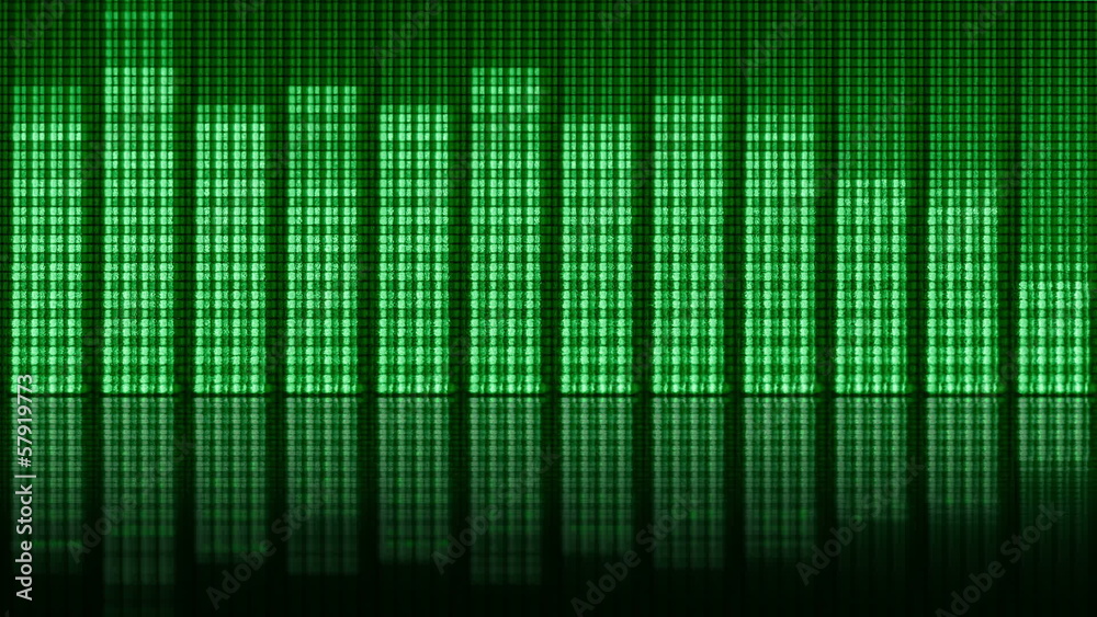 Equalizer on screen of device for sound recording and reproducti