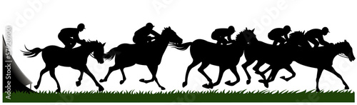 horse racing silhouette