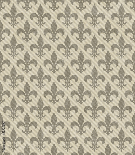 Beige Fleur De Lis Textured Fabric Background