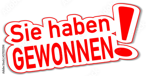 Gewonnen Gewinn Sticker  #131103-svg01