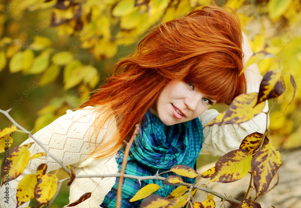 young woman in fall young woman in fall