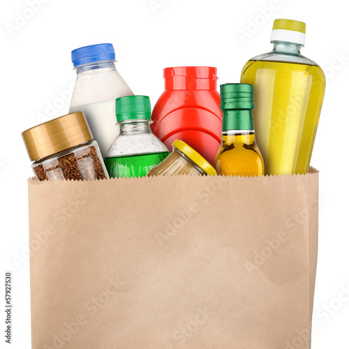 Bag of groceries photo