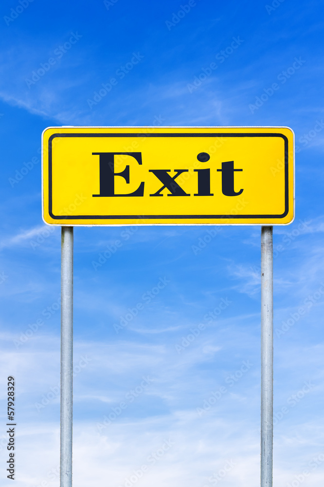 Exit street sign Exit street sign