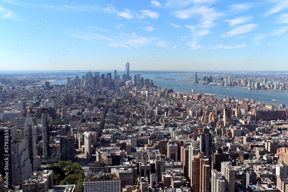 Fototapeta premium New York City Aerial panoramic view