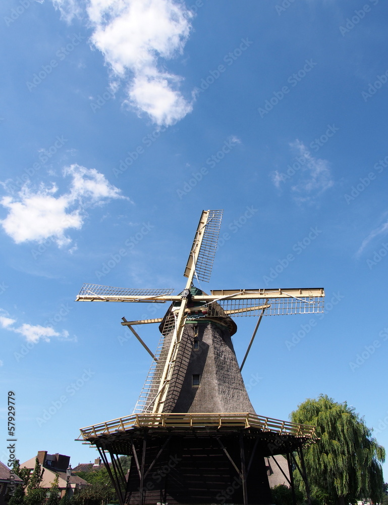 Windmill and blue sky