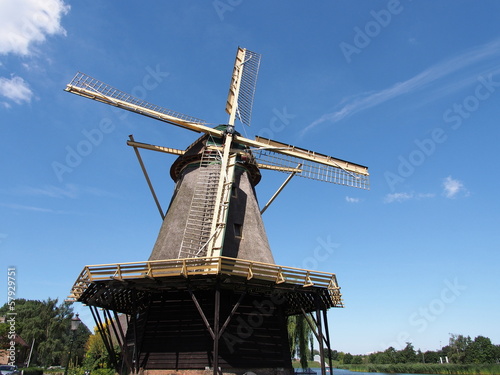 Windmill and blue sky