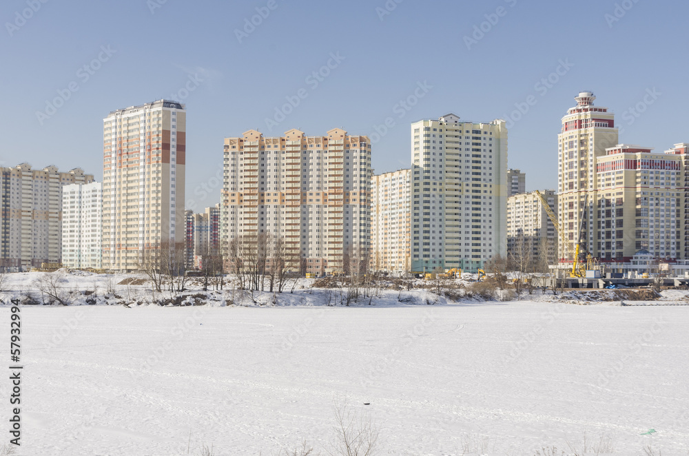 The construction of new residential buildings in Moscow