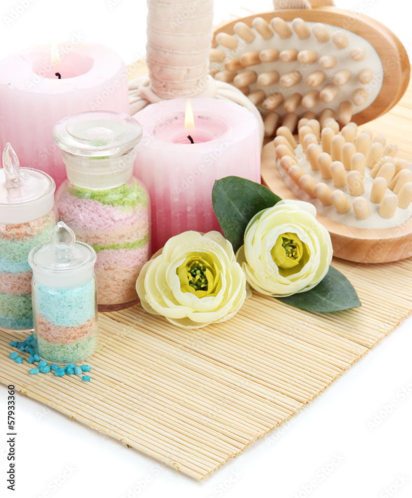 Aromatic salts in glass bottles and herbal compress balls for Aromatic salts in glass bottles and herbal compress balls for