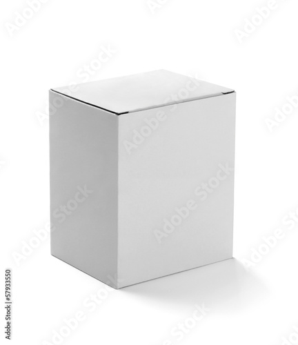 white box container template blank package