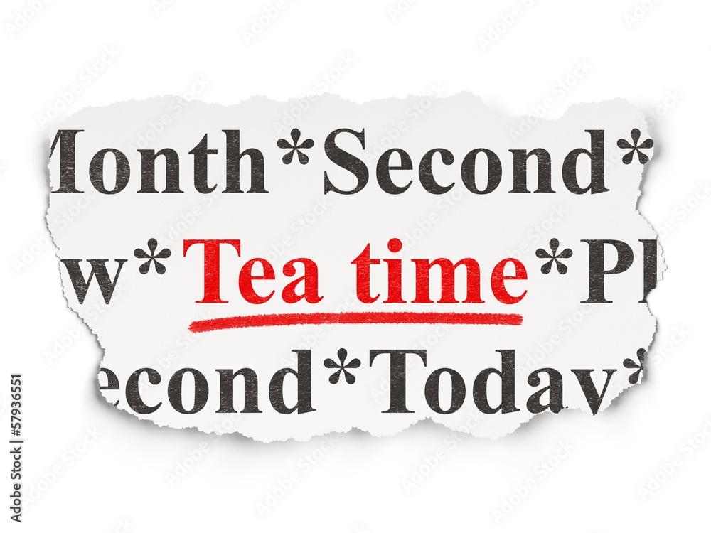 Timeline concept: Tea Time on Paper background Timeline concept: Tea Time on Paper background