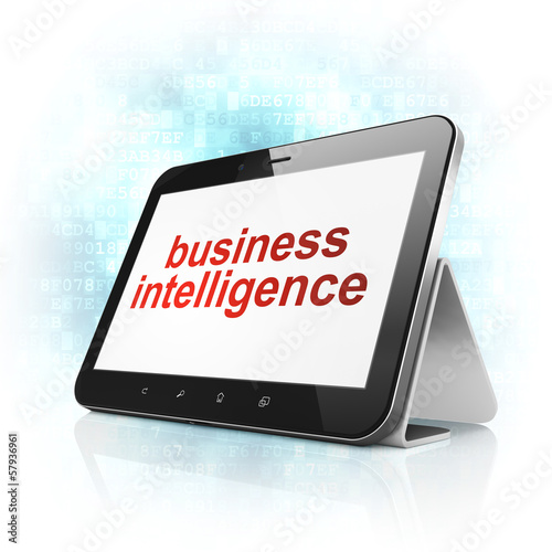 Business concept: Business Intelligence on tablet pc computer