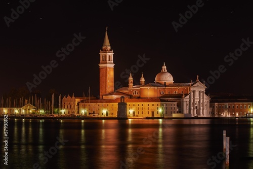 Venice, San Giorgio Maggiore church Long exposure By Night.