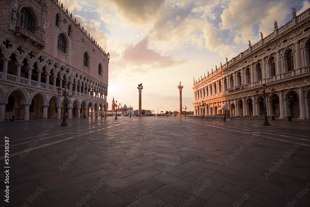 Piazza San Marco in the morning. Venice. Italy.