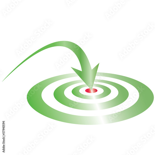 green target green arrow re center