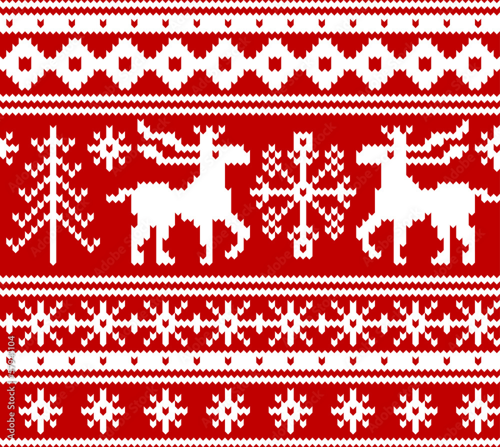 Seamless knitted christmas pattern, vector Seamless knitted christmas pattern, vector