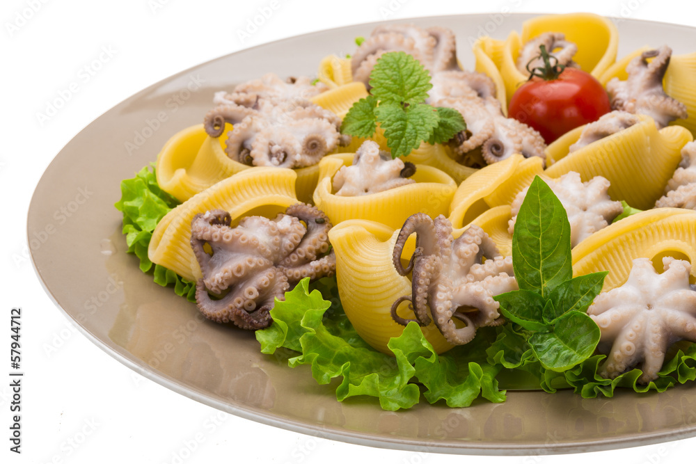 Lumaconi with octopus Lumaconi with octopus