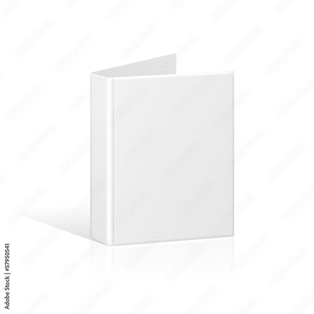 Blank Book Cover, Binder or Folder Template. Vector