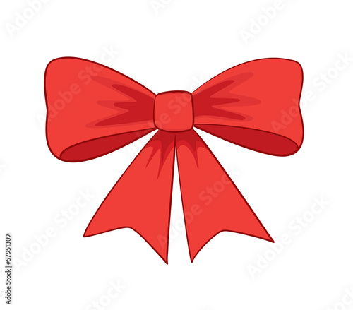 beautiful red bow-knot - vector