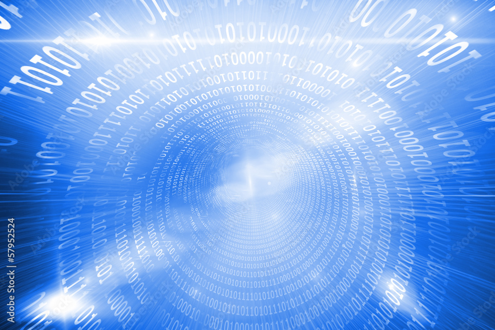 Shiny futuristic binary code spiral Shiny futuristic binary code spiral