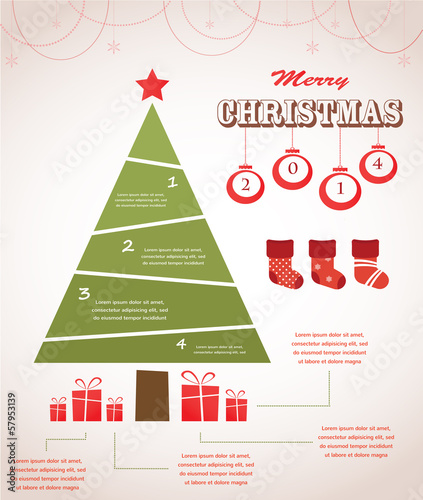christmas infographic icon set