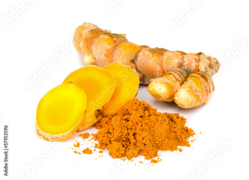 Tumeric and tumeric  powder.