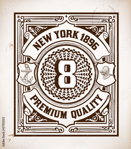 Retro stamp design
