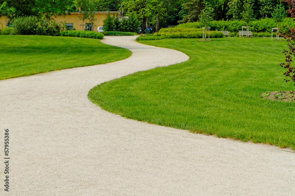 Winding path through Winding path through