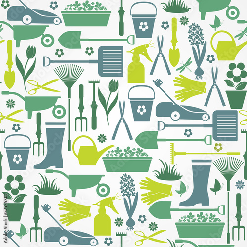 Garden seamless pattern.