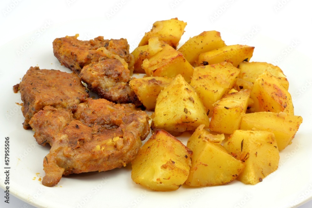 karkówka pieczona z ziemniakami