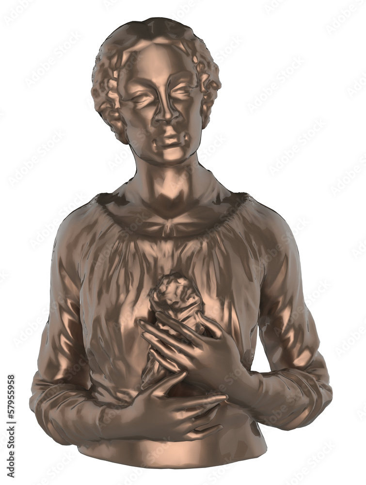 Obraz premium woman bust on a white background