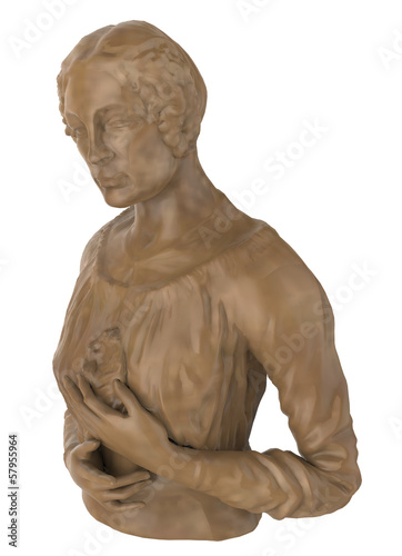 woman bust on a white background