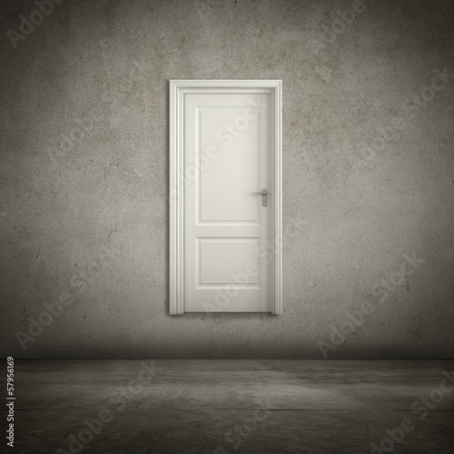 door on a wall