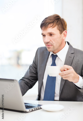 businessman working with laptop computer