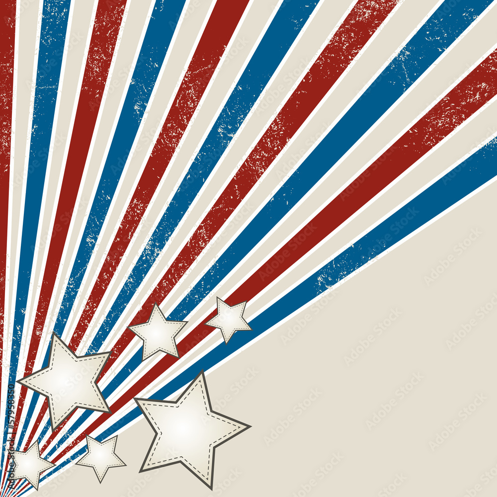 Obraz premium Stars and Stripes Grunge Design
