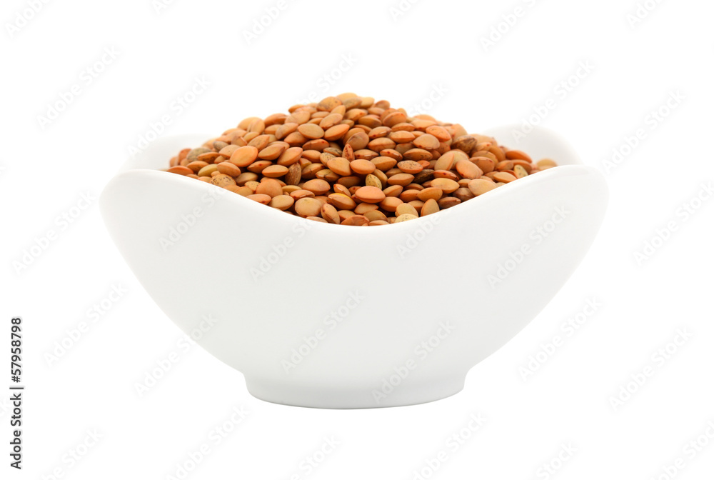 Heap of lentil seeds