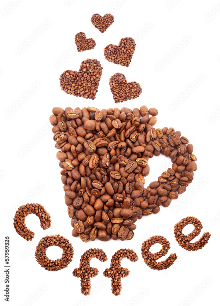 Concept from coffee grains. Concept from coffee grains.