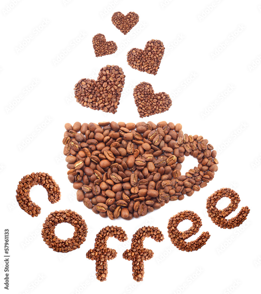 Concept from coffee grains. Concept from coffee grains.