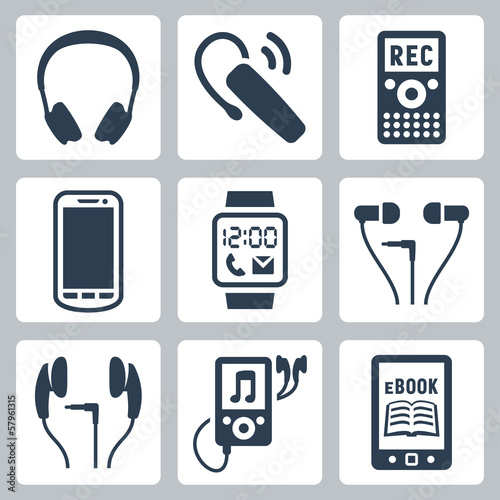 Vector gadgets icons set