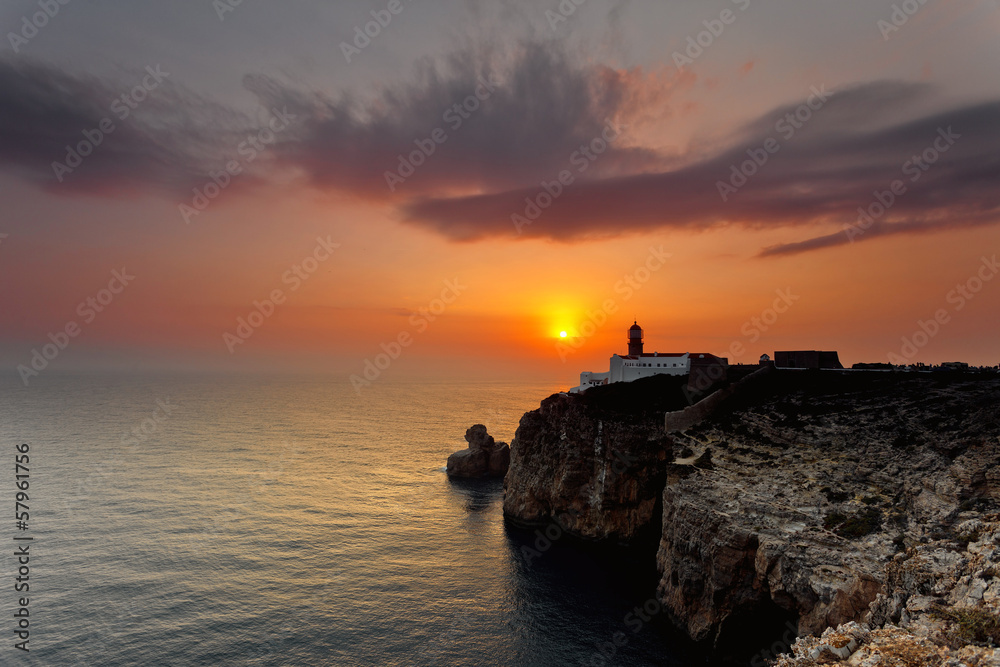 St. Vicente cape lighthouse.Algarve.Portugal.