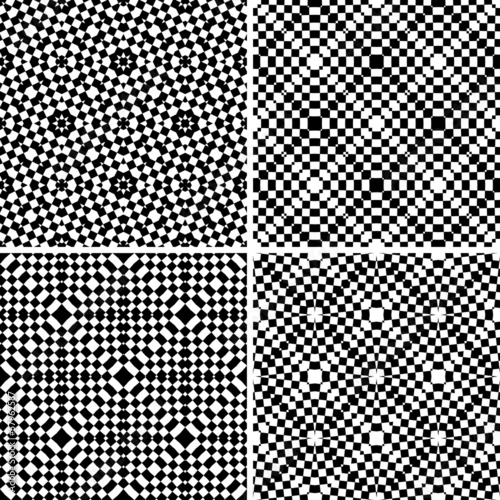 Set seamless geometric pattern  vector